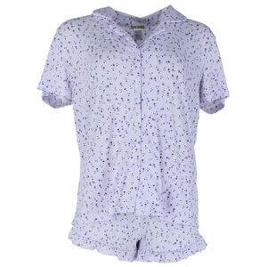 Sleep Junkie Women's Ditsy Floral Notch Collar Short Sleeve and Shorts Set